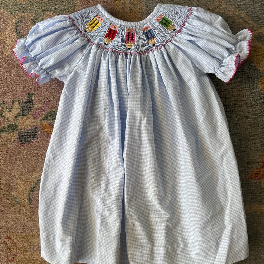 Southern Sunshine Pencil Smocked Dress